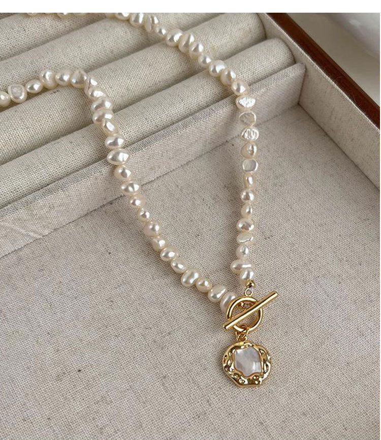 Baroque special-shaped natural freshwater pearl necklace irregular high-end temperament niche clavicle chain